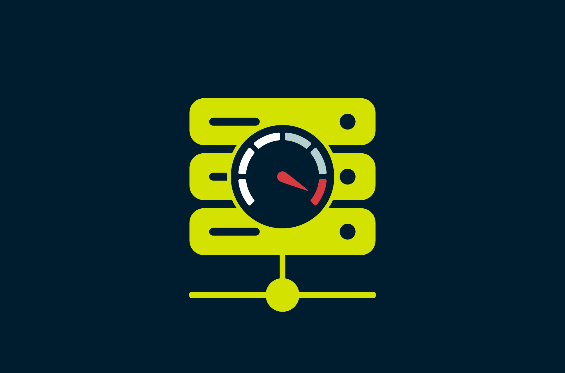 Servers with a speedometer.