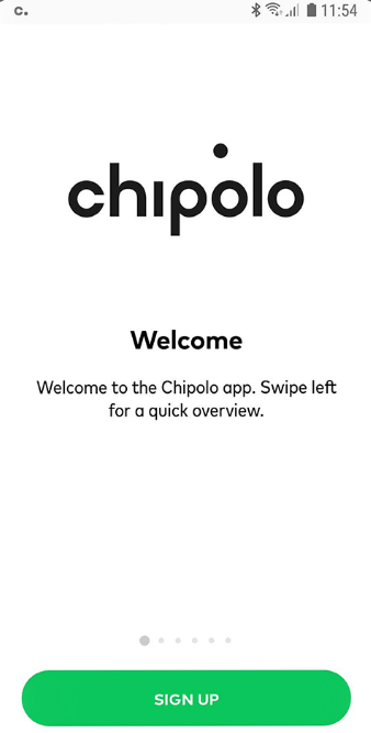 Google Play Store Chipolo Sign Up Page On Android