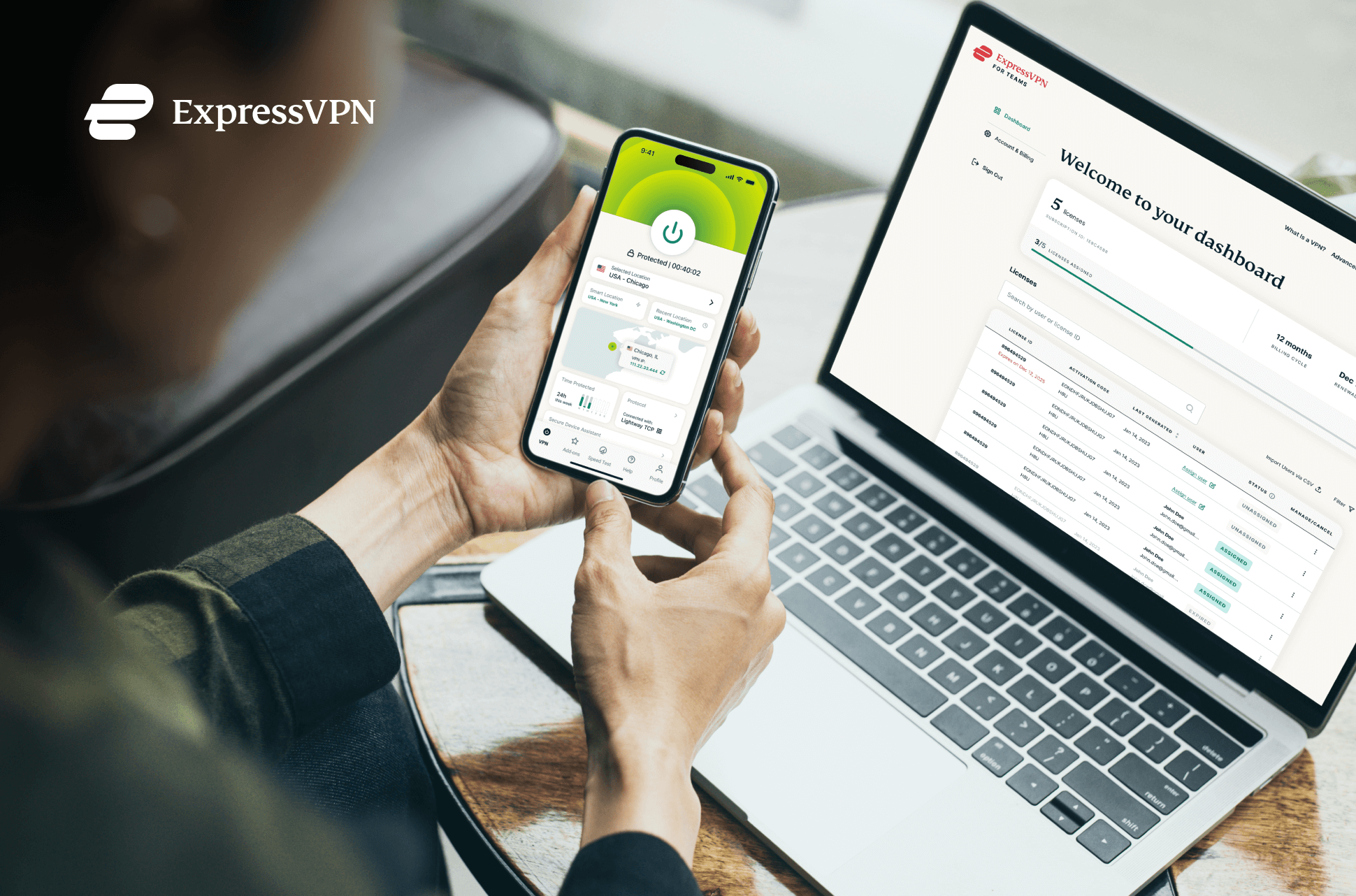 ExpressVPN for Teams beta dashboard showing