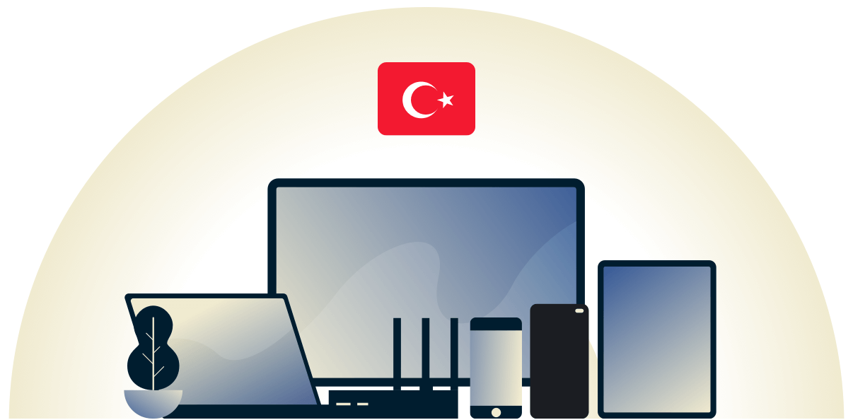 Turecki VPN chroniący r&oacute;żne urządzenia.