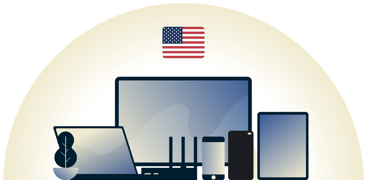 USA-VPN schützt eine Vielzahl von Geräten.